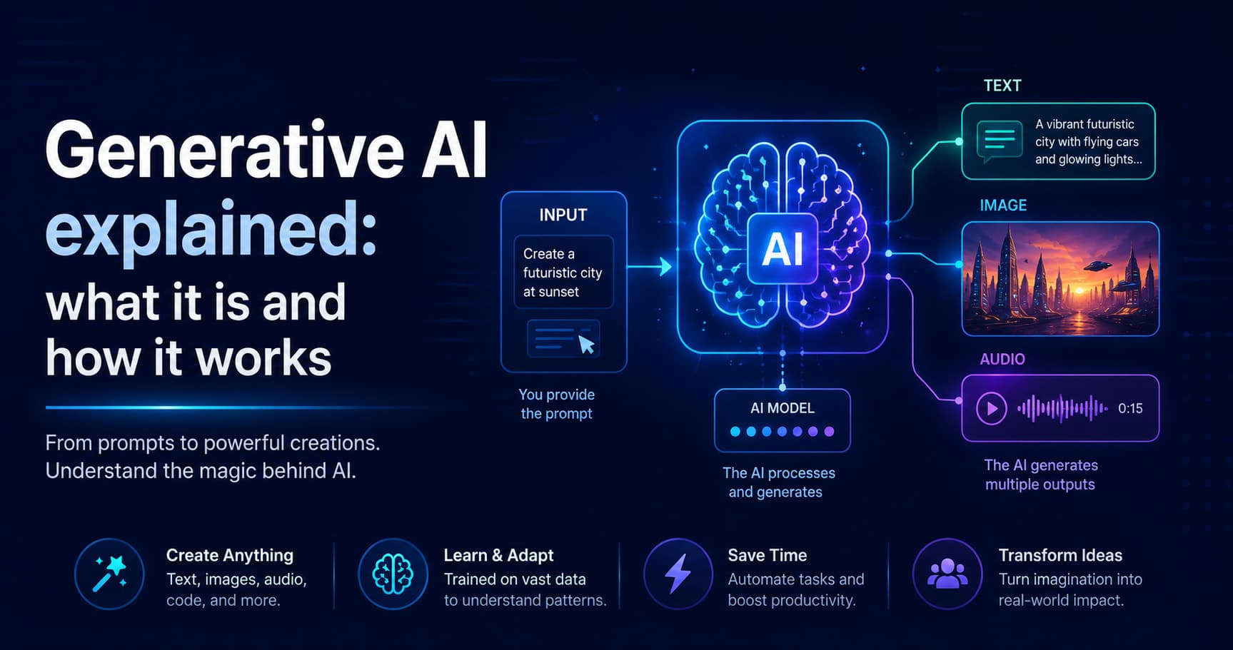 Generative AI explained: what it is and how it works